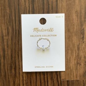 Madewell delicate collection Demi-fine watch chain ring in 14 k gold